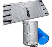 55 Gallon Drum Heater, 2000W PVC Heating Blanket with Thermostat | Industrial Temperature Control System with Timer and Auto Shut-Off for Liquid Maintenance