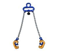 55 Gallon Drum Lifter 1T/ 2204LBS Capacity Chain Drum Lifter Barrel clamp Lifting Chain with Upgraded Carbon Steel Hook for 30 & 55 Gallon Metal/Plastic Drum Barrel, Fits for Crane, Forklift【1T-2leg】
