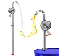 55 Gallon Drum Pump | Rotary All-Aluminum Manual Hand Transfer Pump for 5-55 Gallon Barrels - Oil, Diesel, Kerosene & Hydraulic Fluid Barrel (CYB25)