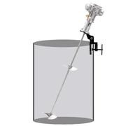 55 Gallon Pneumatic Agitator, 3/4HP Tank Barrel Clip Paint Stirrer, Air Agitator Paint Mix Tool, Coatings Mixing Machine for Viscous Liquid Ink Dye Chemicals