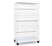 55" H Large Bird Parrot Cage, 3/8" Wire Gap, Carbon Steel 30"x18"x55" | Flight Cage for Budgie Lovebird Cockatiel, w/Slide Out Tray, Lockable Wheels, Front Doors, Side Openings, Food Cups, Perches