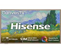 55" HISENSE Canvas TV 55S7NQTUK Smart 4K Ultra HD HDR QLED TV with Amazon Alexa, Silver/Grey