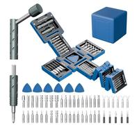 55 in 1 Precision Magnetic Screwdriver Set,Electronics Repair Kit with Foldable Storage Box & Transformable Handle, Mini Screwdriver Set for Macbook, Laptop, PC, Switch, PS5, Phone, Watch (Bule+Black)