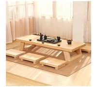 55-Inch Japanese Floor Table, Low Meditation Altar Table, Coffee Table for Sitting, Small Tea Table for Dining Room, Living Room - Perfect for Zen Spaces and Cozy Gatherings