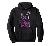 55 It's My Big Brother's Birthday Pink Crown 55 Years Old Pullover Hoodie
