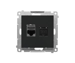 55 MODULE MATTE BLACK COMPUTER SOCKET 2X UAE 8 T62.01/149