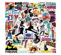 55 Pcs Breakdancer Stickers for Children Teens Girls Boys,Nordic Style Breakdancing Stickers for Bicycle,Skateboard,Laptop Water Bottles,Computer,Waterproof Vinyl for Wall,Graffiti Stickers