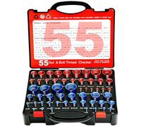 55 Pcs Nut and Bolt Thread Checker (25 Metric & 30 Standard), Bolts and Nut Identifier Thread Gauge, Detachable Bolt Size Finder Especially for Tight Spaces