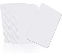 55 Premium Quality PVC Plastic ID White Blank Cards, 30 mil 0.76mm Thickness CR80 (Credit Card Size) for Zebra ID Printers, Compatible With All Plastic Card Printers
