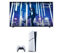 55" Sony BRAVIA 8 OLED 4K HDR AI Smart TV (K55XR80PU) & PlayStation 5 Digital Edition Bundle, Silver/Grey