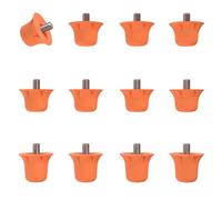 55 Sport Classic Nylon SG Replacement Football Studs in Black Lime Green Neon Orange Red - 12 Pack (13/16mm)