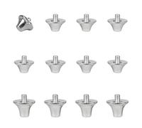 55 Sport Flare Pro Alloy Ultralight Replacement Football Studs - 12 Pack (10/13mm) - Silver