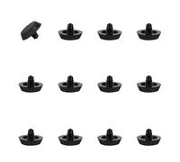 55 Sport Horizon Super Flat Nylon Football Studs For Hard Ground - 12 Pack - Extra Short (4mm) - Black