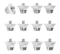 55 Sport World Cup Metal-Tipped Replacement Football Studs - 12 Pack (13/16mm) - White
