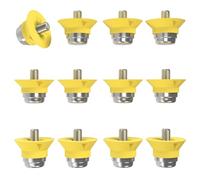 55 Sport World Cup Metal-Tipped Replacement Football Studs - 12 Pack (13/16mm) - Yellow