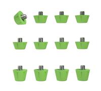 55 Sport X-Type Orbit Lightweight Nylon Replacement Football Studs - 12 Pack (8/11mm) - Lime Green