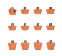 55 Sport X-Type Orbit Lightweight Nylon Replacement Football Studs - 12 Pack (8/11mm) - Neon Orange