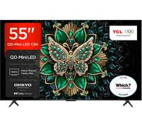55" TCL C6K QD-Mini LED 4K HDR Smart Google TV - 55C6K, Black