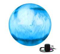55 to 65cm Anti-Burst Fitness Exercise Ball For Yoga, Pilates Training, Maternity, Balance, Stability, Fitness, Gym Swiss Ball With Pump (Blue-Coloured, 65cm)