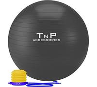 55 to 85cm Anti-Burst Fitness Exercise Ball For Yoga, Pilates Training, Maternity, Balance, Stability, Fitness, Gym Swiss Ball With Pump (Black, 65cm)