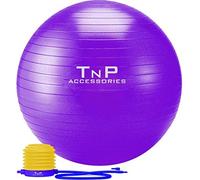 55 to 85cm Anti-Burst Fitness Exercise Ball For Yoga, Pilates Training, Maternity, Balance, Stability, Fitness, Gym Swiss Ball With Pump (Purple-Coloured, 65cm)