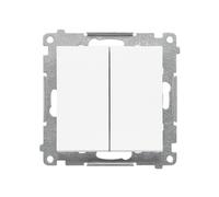 55 White Matt Module Switch 2x 2Z Spring Clips 10AX 250V