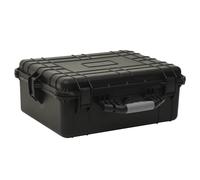 (55 x 43 x 21 cm) vidaXL Portable Flight Case Black 24x19x11 cm PP Flight Case Storage Handle