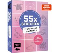 55 x stricken - Profi-Hacks und Tricks | Dein Kartenset von @maschenfein: 55 Karten mit Schritt-für-Schritt-Anleitungen aller komplizierten Stiche | ... Projekttasche, unterwegs oder zum Verschenken