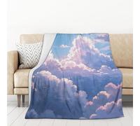 55"X70" Throw Blanket Soft Cozy Fleece Blanket Lightweight Warm Bed Blankets for Couch Sofa Bed Chair Home Decor Clouds in The Sky All Seasons Blanket