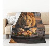 55"X70" Throw Blanket Soft Cozy Fleece Blanket Lightweight Warm Bed Blankets for Couch Sofa Bed Chair Home Decor Lion 3D Lion African Safari Animals All Seasons Blanket