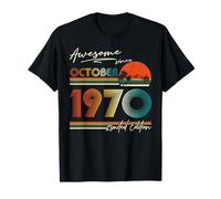 55 Year Old Vintage October 1970 Retro 55th Birthday Men Dad T-Shirt