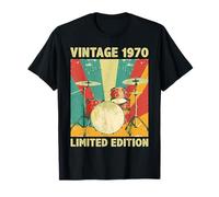 55 Years Old Gift Vintage 1970 Drums Lover 55th Birthday T-Shirt