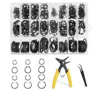 550-Piece Snap Ring Set, Internal and External Circlip with Snap Ring Pliers