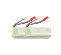 550 RC Airplane Parts Brushless Motor 3pcs 7.4V 600mAh Battery Receiver Propeller USB Control Accessories(2 Batteries)