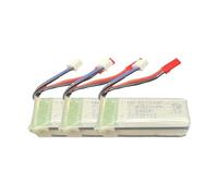 550 RC Airplane Parts Brushless Motor 3pcs 7.4V 600mAh Battery Receiver Propeller USB Control Accessories(3 Batteries)