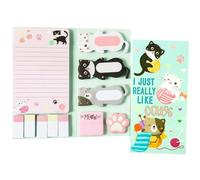550 Sheets Cute Cat Shaped Self Adhesive Sticky Notes Set, Cat Memo Pads for Writing Page Markers, Home Office School Supplies Gifts for Teacher Student Kids
