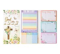 550 Sheets God Sticky Notes Set Mexican Walking Fish Shaped Self-Stick Memo Pad Divider Tabs Back to School Office Supplies