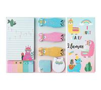 550 Sheets Sticky Notes Set Alpaca Shaped Paper Clips Novelty Self Adhesive Sticky Notes Writing Memo Pads for Children Home Office School Supplies Page Marker Gift for Teacher Student