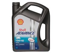 SHELL ADVANCE 4T ULTRA 10W40 MOTORBIKE OIL - FULLY SYNTHETIC SP MA2 (550076220)