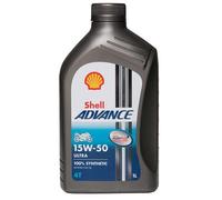 Shell Advance 4T 15W-50 Ultra 100% Synthetic Motorcycle Oil - 1 Ltr