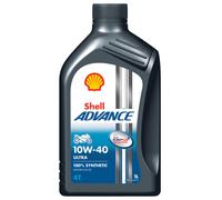 Royal Dutch Shell Lubricants 550044447 Shell Advance 4T Ultra 10w/40 Synthetic Motorcycle Oil