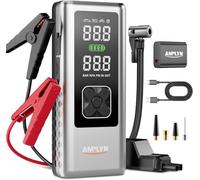 5500A Jump Starter Power Pack with Air Compressor 160PSI, Car Battery Booster (All Petrol & 10L Diesel), 12V Portable Car Starter Power Bank with Jump Leads, 18W Fast Charge, LCD Display, 3-Mode Light