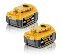 5500mAh Replacement for Dewalt 18V Battery - 2 Pack 5.5Ah Li-Ion 18v DCB180 DCB184 DCB200 DCB182 DCB181 DCB201 DCB204 DCB183 DCB185 DCB203 for Dewalt Power Tools