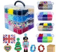 5500Pcs Pony Beads, 1.6KG/3.4lb, Color Saturation Kandi, with Love Clay Letter Beads, Beads for Bracelets Making, Hair Bead for Braids, 24 Colors Friendship Bracelet Kit for Craft Jewelry Gifts