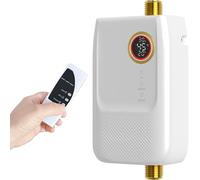 5500W Instant Tankless Electric Water Heater with Remote Control, 220V, 25A - Fast 3-4s Heating, Mini Under Sink Water Heater with LED Screen for Kitchen & Bathroom,IPX4 Waterproof & Safety Protection
