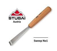 550125 Stubai 25mm No1 Sweep Straight Flat Wood Carving Gouge Tool