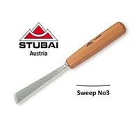 550325 Stubai 25mm No3 Sweep Straight Flat Wood Carving Gouge