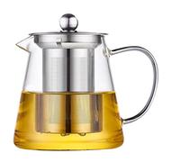 550Ml Glass Teapot with Heat Resistant Borosilicate Glass and Stainless Steel Infuser for Loose Leaf Tea, Flower Tea, Green, and Coffee Brewing