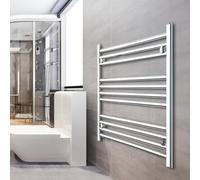 550mm Wide 600mm high Chrome Heated Towel Rail Straight Flat Bathroom Warmer Radiator Rack Central Heating Turkish Zone