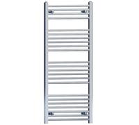 550mm Wide Flat Chrome Heated Towel Rail Radiator For Bathroom | Central Heating